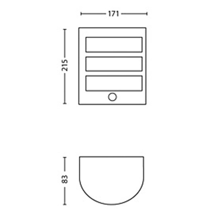 Gartenlampe LED Wandleuchte PYTHON IR myGarden 6W 2700K IP44 mit Bewegungs- und Dämmerungssensor Schwarz PHILIPS