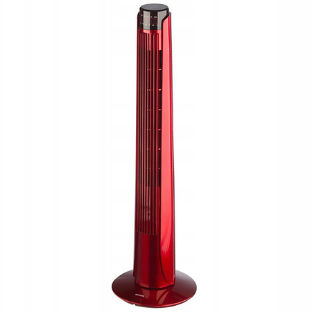 Säulenventilator Röhrenluftzirkulator Standventilator Rot 92 cm 45 W + Fernbedienung