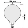 LED-Lampe E27 G125 17W = 150W 2542lm 2700K Warm 320° Glühfaden OSRAM STAR