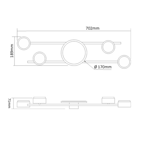 Kronleuchter Deckenleuchte 4x GX53 9W 830lm 2700K Warm Black Anbaulampe Videx
