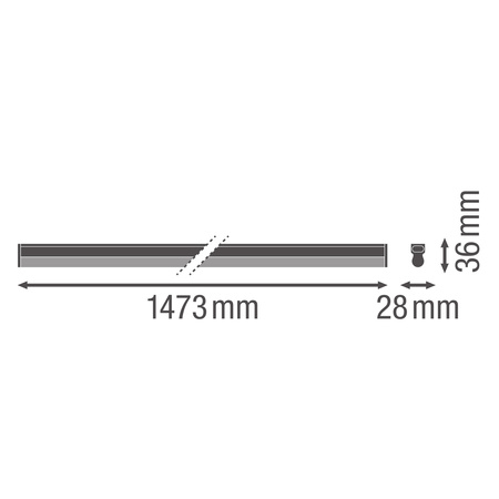 Linearer Lichtstreifen 17W 1800lm 3000K Warm White Linear Ledvance