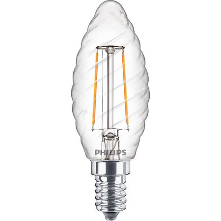 LED Lampen E14 BW35 2W = 25W 250lm 2700K Warm Filament PHILIPS