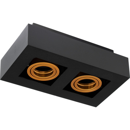 Anbauleuchte HALOGEN Beweglich 2x GU10 Rechteckig Schwarz 85mm NEMO