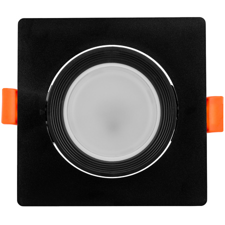 Einbaustrahler GU10, MR16 Einbauspot HALOGEN Quadrat beweglich Schwarz VENTUS LUMILED