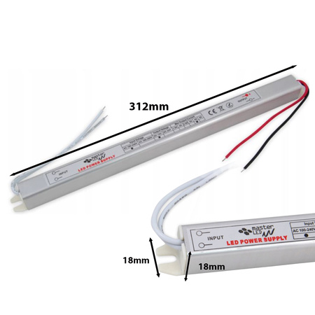 Schmales Möbelnetzteil 12V DC 48W 4A Ultra SLIM für IP20 LED-Streifen