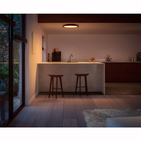 LED-Anbaupanel Aurelle Schwarz 21W CCT PHILIPS HUE Bluetooth + Dimmerschalter