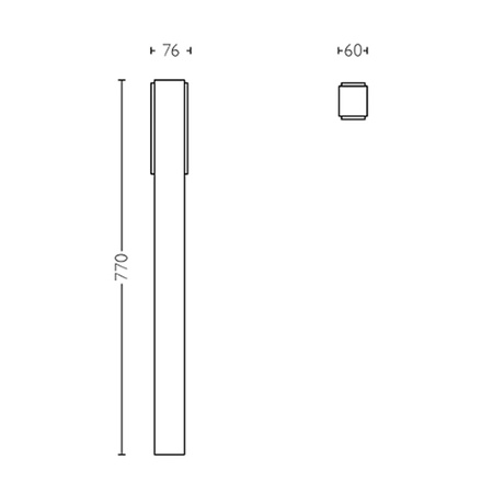 STRATOSPHERE 3.8W 4000K Neutral IP44 Anthrazit PHILIPS LED Säulengartenlampe