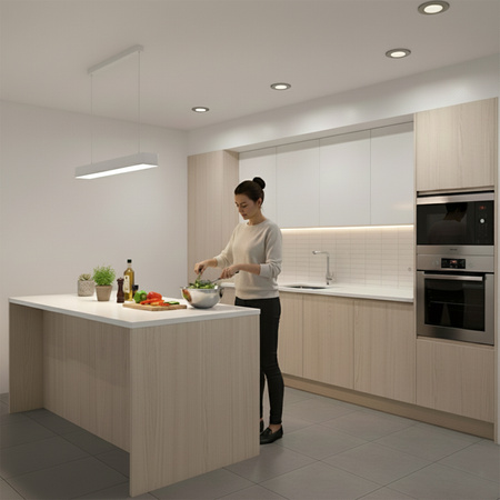 Einbaustrahler GU10, Einbauspot HALOGEN hermetisch für Badezimmer IP44 Satin AQUA LUMILED