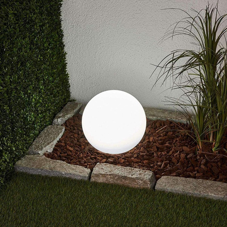 Solar-LED-Lampe, Solar Gartenleuchte IP44 6500K 20cm Kugelleuchte Weiße ATRIS LUMILED