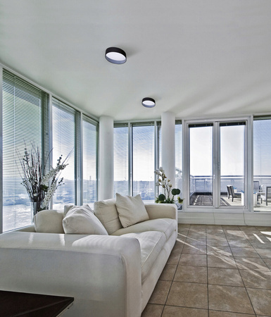 Aufbau LED Deckenleuchten Rifa 17,5W 4000K 40cm rund schwarz KANLUX