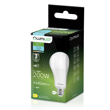 LED Lampen E27, Glühbirne A95 24W = 200W 3452lm 260° 6500K kalt LUMILED