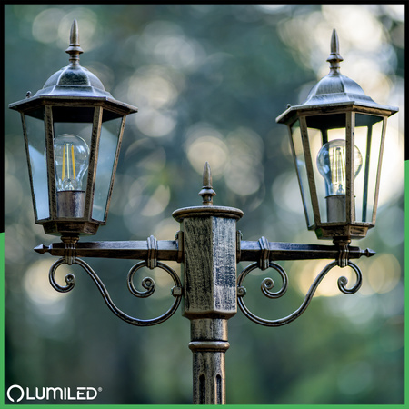 Gartenleuchte E27, Dekorative Außenlaterne 200cm BELLIS LUMILED