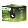 Halogen-Aufbauleuchte, Aufbauspot 50mm Runde Tube Schwarz AMAT-S+LED-Einsatz 5W 3000K LUMILED