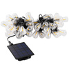 Solar Garten Girlande 40x LED Dekobirnen 14,5m 2700K Warm + PYRIS LUMILED Fernbedienung