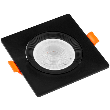 Einbaustrahler GU10, MR16 Einbauspot HALOGEN Quadrat beweglich Schwarz VENTUS LUMILED