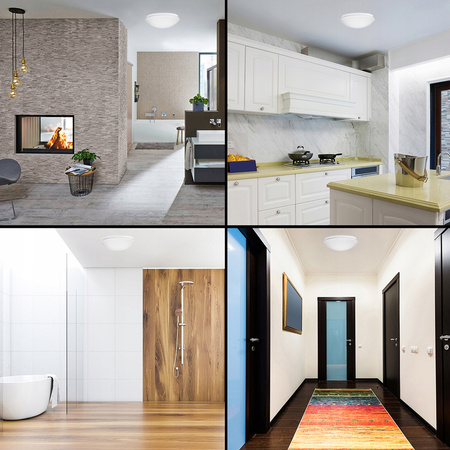 LED Deckenleuchte Pires E27 60W IP44 28cm Weiß KANLUX