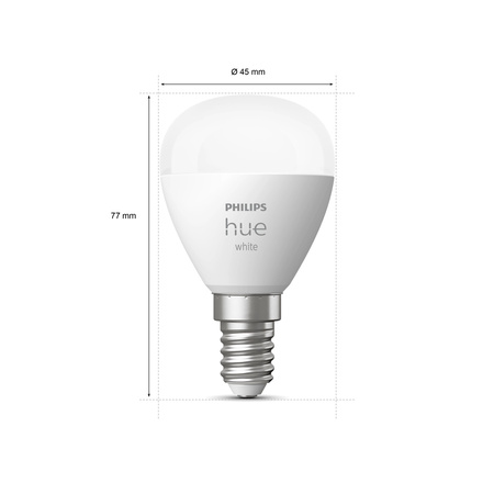 2PAK LED Kugel E14 P45 5.7W 2700K Warm PHILIPS HUE Weiß Bluetooth Zigbee Glühbirne