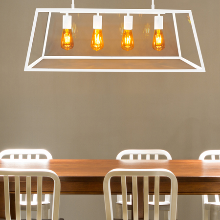 IL MIO FINLAND Pendel-Deckenleuchte 4xE27 Weiß - GOLDLUX (Polux)