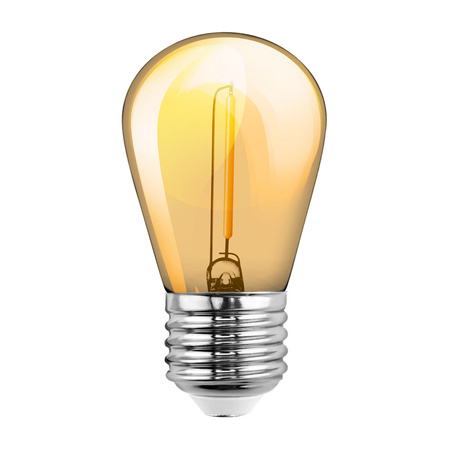 5x LED Filament Lampen E27, ST14 für Lichterketten 1.3W = 10W 110 lm 2200K warm Glühfaden LUMILED