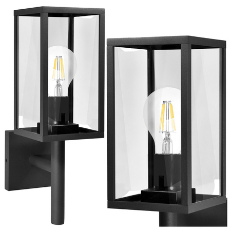 Gartenwandleuchte Malmo Mount E27 Graphit Fassadenleuchte - GOLDLUX (Polux)