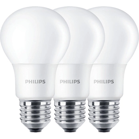 3x LED Lampen E27 A60 8W = 60W 806lm 2700K Warm 300° PHILIPS CorePro