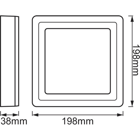 Aufbau-LED-Panel-Deckenleuchte FARBE WEISS 17W 700lm 3000K Warm RGB 20cm LEDVANCE