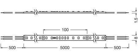 LED Streifen 24V 24W 350LED Neutral 5m LEDVANCE