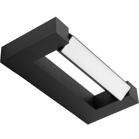 ASTER Wand-LED-Wandleuchte über Spiegel 2x4W 560lm Schwarz Neutral 30cm IP54 auf/ab 360°