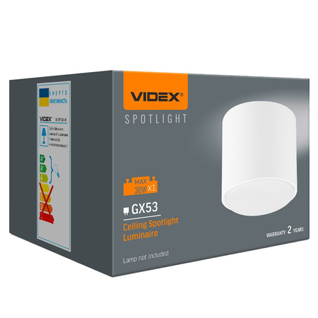 Leuchte Aufbauleuchte SPOT 1x GX53 Weiß Videx