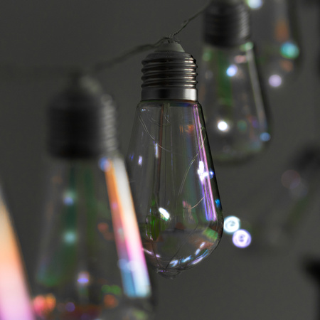 Solar Garten Girlande 20x LED Lichterkette Dekorative Kugeln 5.8m Kalt