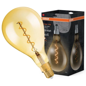 LED Leuchtmittel E27 A60 4W = 28W 300lm 2000K Warm 300° OSRAM Vintage 1906 Filament dimmbar