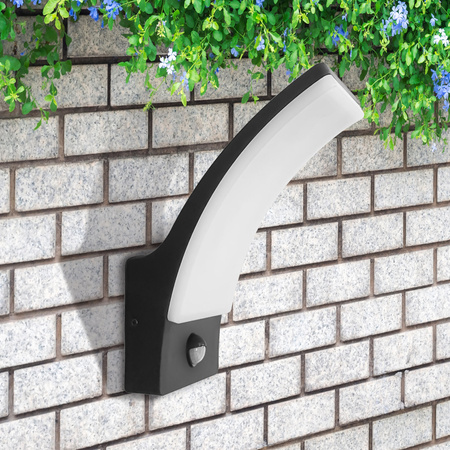 LED-Fassadenleuchte für Wandmontage 12W 1600lm 4000K Neutral 180° Schwarz IP44 Amy Sanico Goldlux