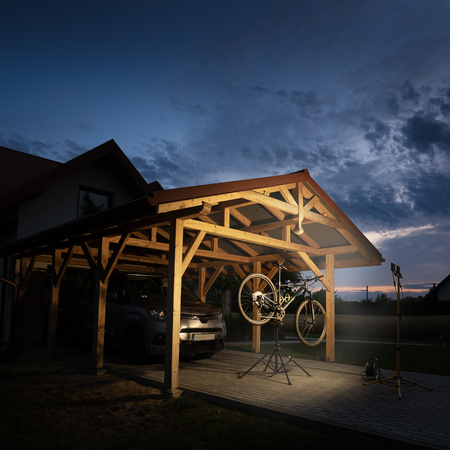 LED-Flutlicht ZUNA2 Halogenlampe 100W 4000K auf Stativ + Kabel + Hermetischer Anschluss LUMILED