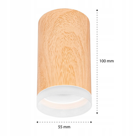 Masterled Aufputz-Halogenröhre Reflektor Spot GU10 Rund Braun