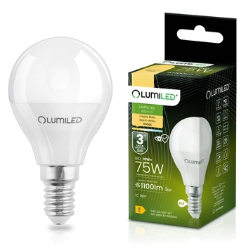 Lampen E14, Glühbirne P45 10W = 75W 990lm 3000K 180° warm LUMILED