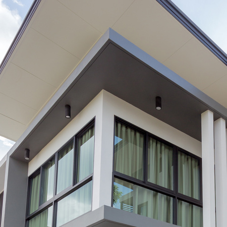 Hermetisch montierte Deckenleuchte für den Außenbereich Schwarz LED GU10 ATLANTA IP54 GOLDLUX (Polux)