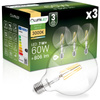 3x LED-Lampe E27 Sphere G125 7W = 60W 806lm 3000K Warm 360° FILAMENT LUMILED