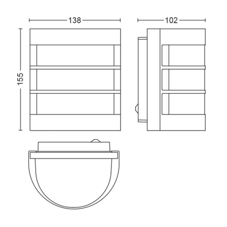 Gartenleuchte LED Wandleuchte CALGARY myGarden E27 IP44 Anthrazit PHILIPS