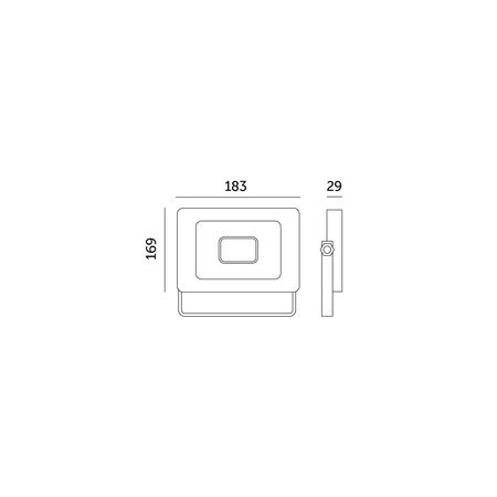 LED-Flutlicht Halogen 50W 4270lm 4000K IP65 Schwarz Lampe LED2B MH RED Kobi