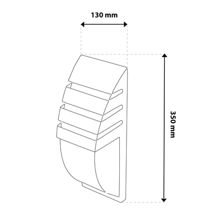 Wandleuchte Außen E27, Garten-Wandleuchte 35cm LECOS LUMILED