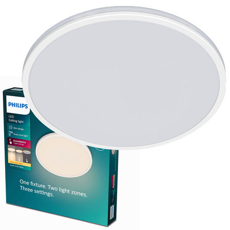 Plafond LED-Anbauleuchte OZZIET 18W 2700K 30cm Weiß Rund PHILIPS Deckenleuchte