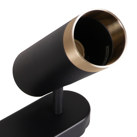 Wand- und Deckenstrahler Leuchte 2x GU10 Schwarz Gold FADO Sanico Goldlux