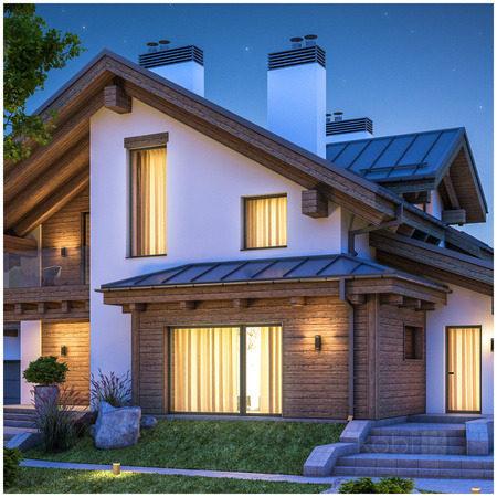 Gartenlampe doppelseitige Wandleuchte nach oben und unten LED QUAZAR 7 GU10 IP44 SCHWARZ KOBI