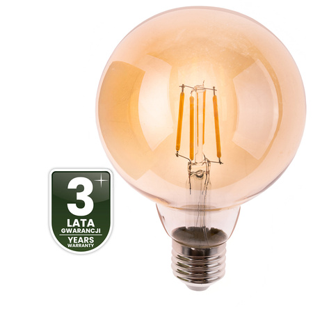 LED-Lampe E27 Globe G95 4W = 40W 470LM 2000K warmweiß 360° Amber Filament LUMILED