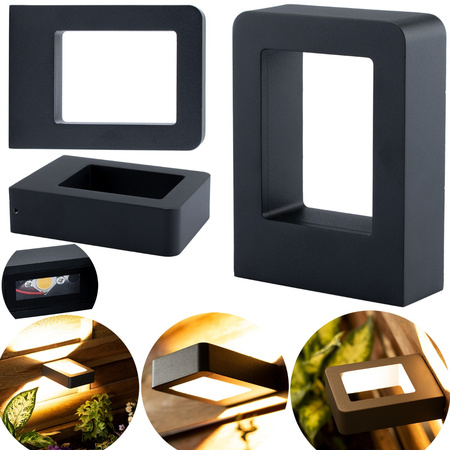 Gartenlampenleuchte FACADE WALL LED-Lampe 6W Malta schwarz