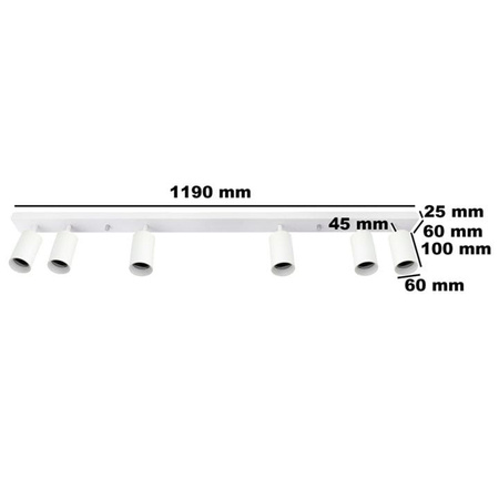 QUALIS SPOT Deckenleuchte Reflektor Halogenleuchte 4xGU10Weiß