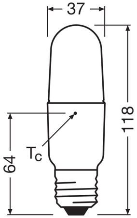 LED-Glühbirne B37 E27 Capsule 8.5W = 60W 806lm 2700K Warm 240° STAR CLASSIC Osram