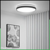 LED Decke Plafond Aufputz 36W 4000K CELIS Rund IP44 Schwarz Ring ALS LUMILED