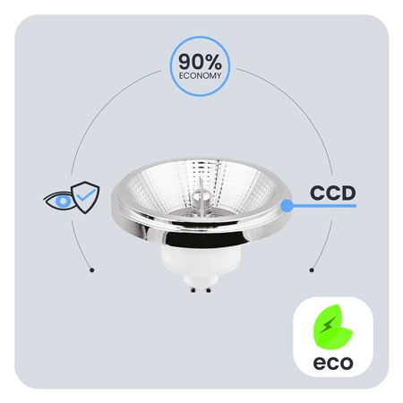 LED Lampen GU10 ES111 10W = 75W 1055lm 3000K Warm 38° LUMILED