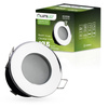 Einbaustrahler GU10, Einbauspot HALOGEN hermetisch für Badezimmer IP44 Chrom AQUA LUMILED